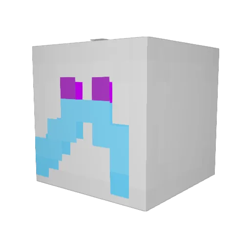 _INFERNA Minecraft avatar head, 3D render