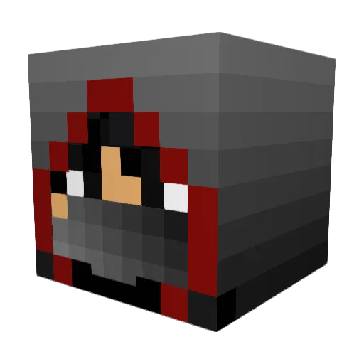 _IONIX_ Minecraft avatar head, 3D render