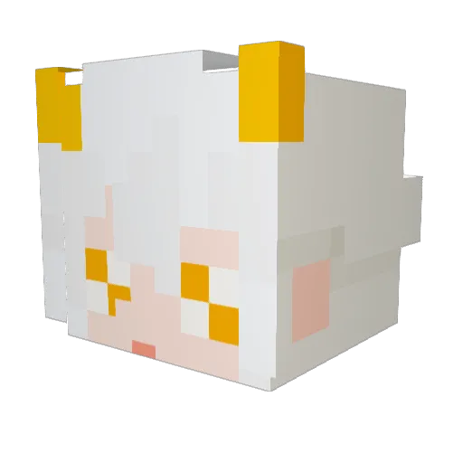 _IR_ Minecraft avatar head, 3D render