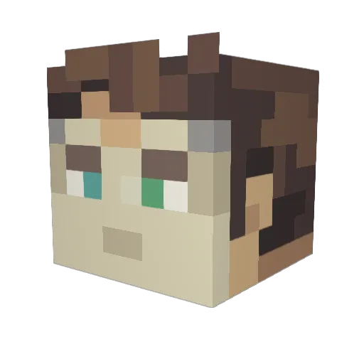 _IVIX Minecraft avatar head, 3D render