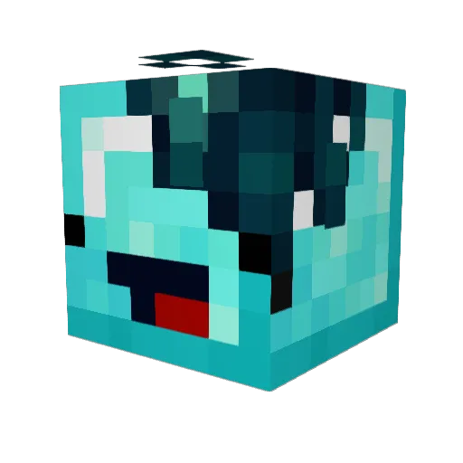 _IamDiamond_ Minecraft avatar head, 3D render