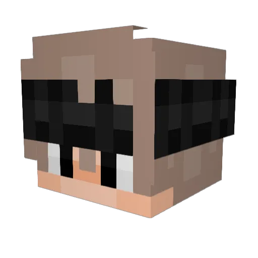 _IamNerd_ Minecraft avatar head, 3D render