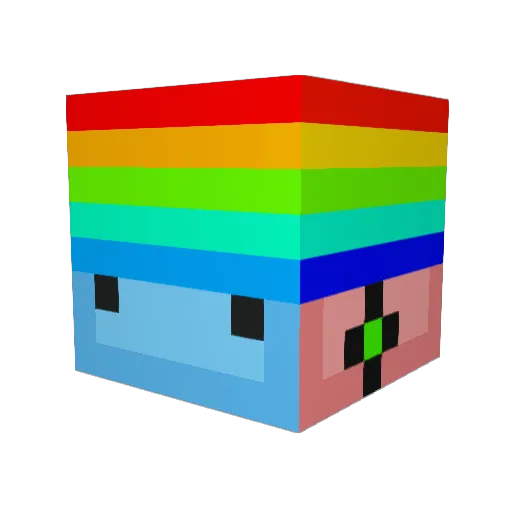 _Icecream_1 Minecraft avatar head, 3D render