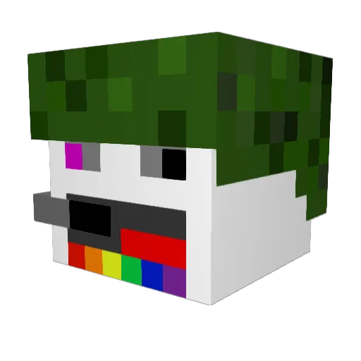 _Idfk_ Minecraft avatar head, 3D render