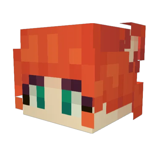 _ImBanana Minecraft avatar head, 3D render