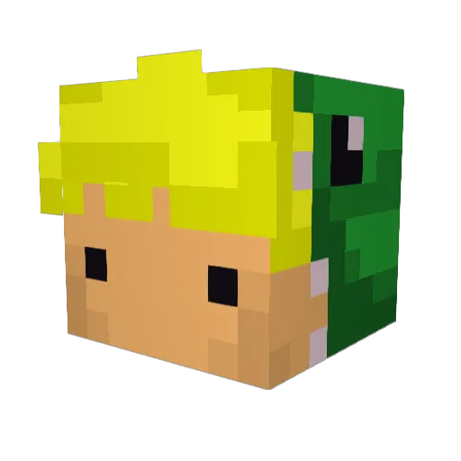 _ImReality Minecraft avatar head, 3D render