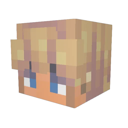 _Im_Panda_ Minecraft avatar head, 3D render