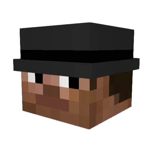 _Imaqine Minecraft avatar head, 3D render