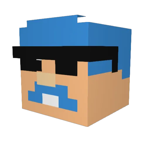 _ImpulseGrenade_ Minecraft avatar head, 3D render