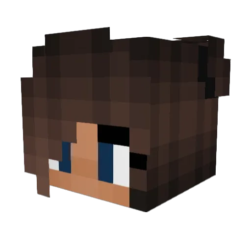 _Ina_Chan_ Minecraft avatar head, 3D render