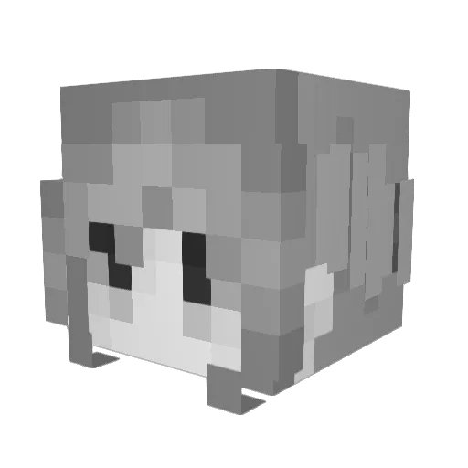 _Index_1 Minecraft avatar head, 3D render