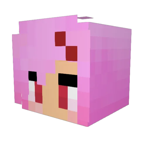 _Inori_chan_ Minecraft avatar head, 3D render