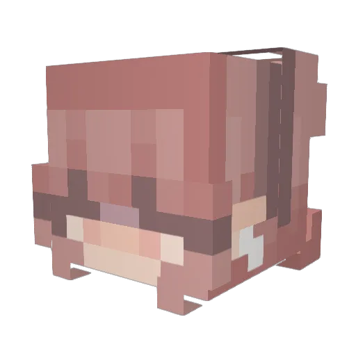 _Intense Minecraft avatar head, 3D render
