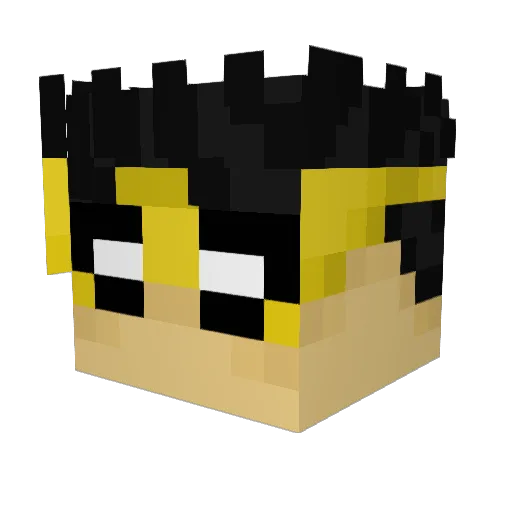 _IronFist Minecraft avatar head, 3D render