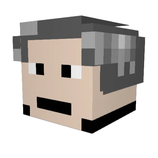 _Iskender_Buyuk_ Minecraft avatar head, 3D render
