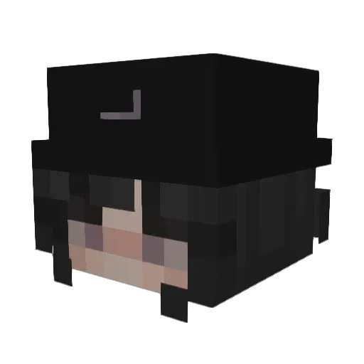 _Itano Minecraft avatar head, 3D render
