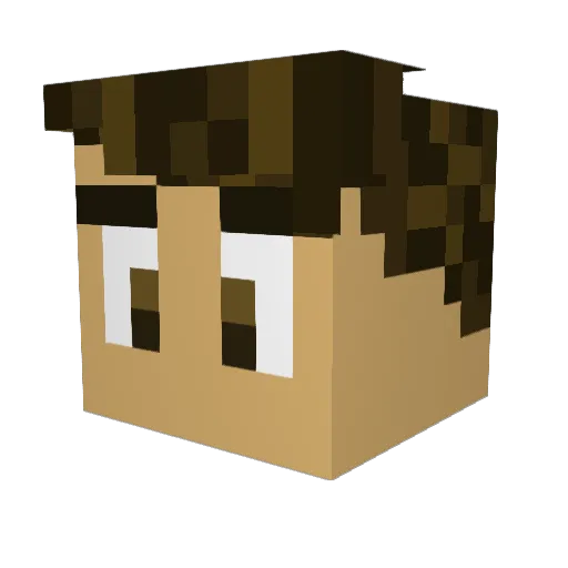 _Itomi_ Minecraft avatar head, 3D render