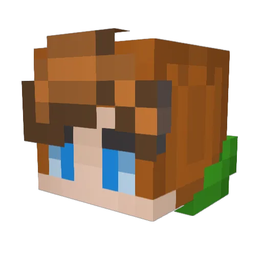 _ItsCalvin_ Minecraft avatar head, 3D render