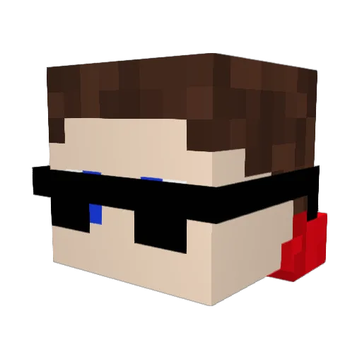 _ItsEkans_ Minecraft avatar head, 3D render