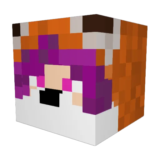 _ItsHaru_ Minecraft avatar head, 3D render