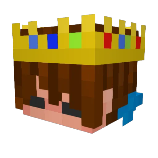 _ItsLucid Minecraft avatar head, 3D render