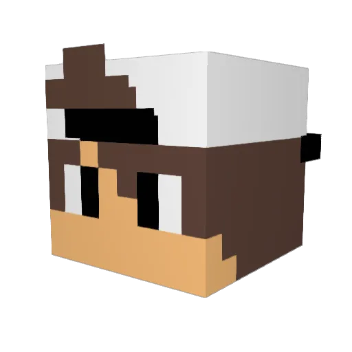 _ItsMars_ Minecraft avatar head, 3D render