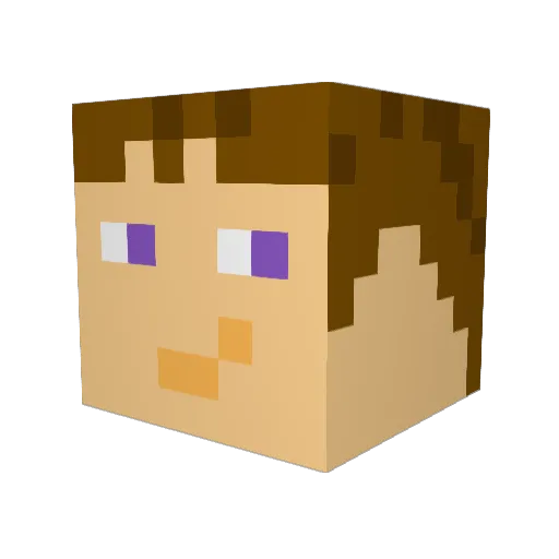 _ItsPongza Minecraft avatar head, 3D render