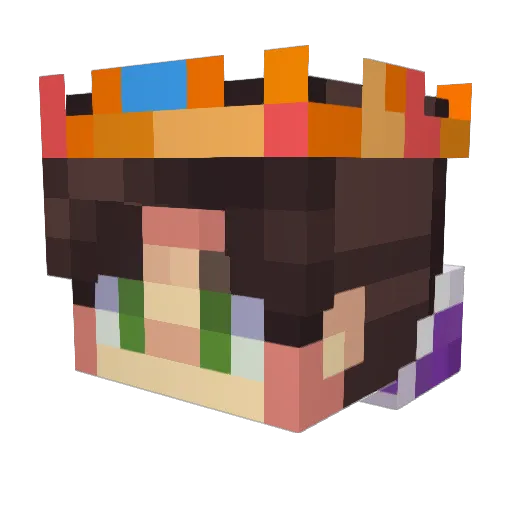 _ItsRaid_ Minecraft avatar head, 3D render