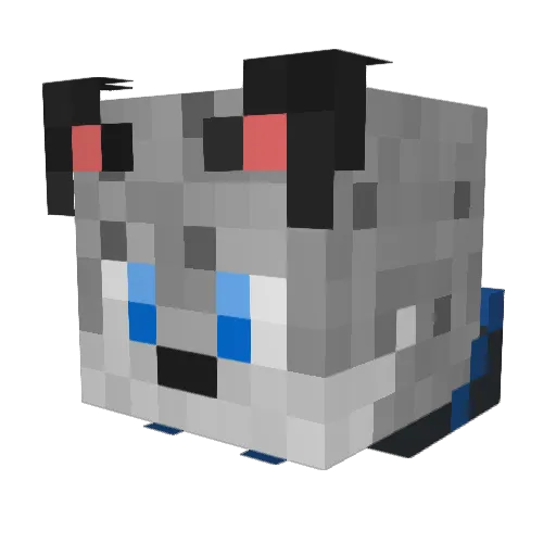 _ItzLynx Minecraft avatar head, 3D render