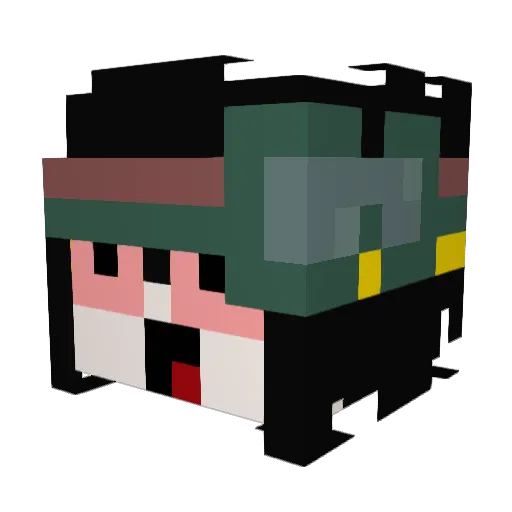 _ItzMc Minecraft avatar head, 3D render