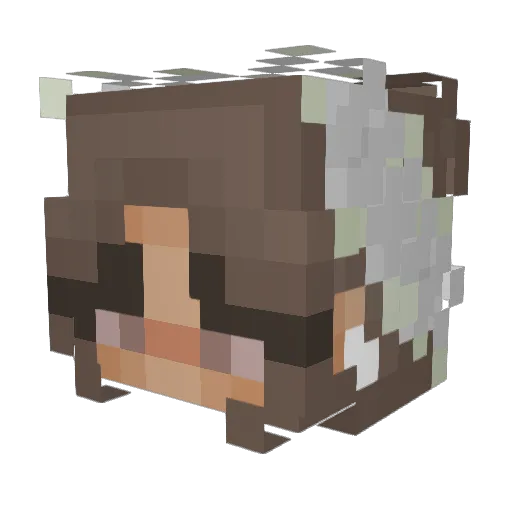 _ItzNatyogurl_ Minecraft avatar head, 3D render