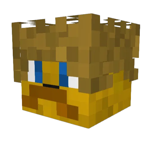 _ItzPojo_ Minecraft avatar head, 3D render