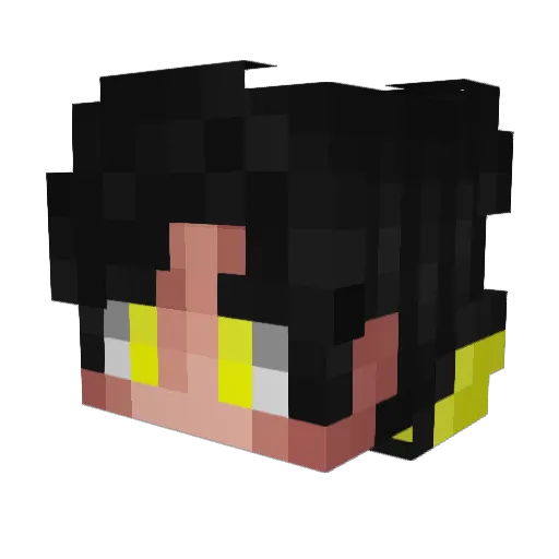 _ItzRaInbw Minecraft avatar head, 3D render