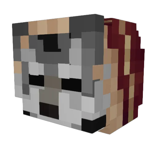 _Itz_Wolf Minecraft avatar head, 3D render