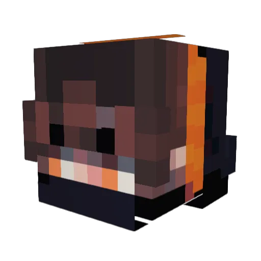 _J4buszkoXD Minecraft avatar head, 3D render