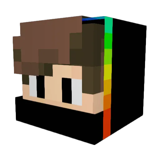 _J4yJaY_ Minecraft avatar head, 3D render