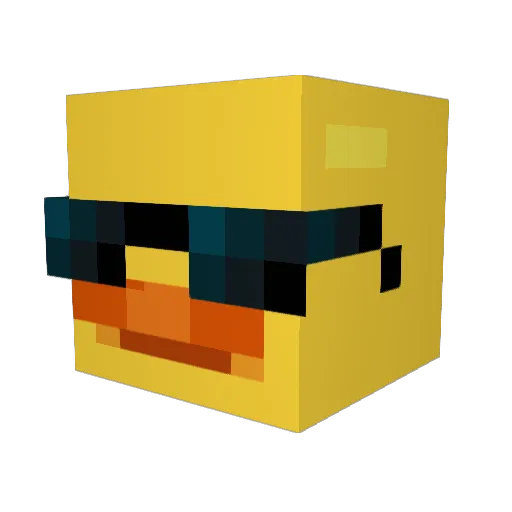 _JBug_ Minecraft avatar head, 3D render