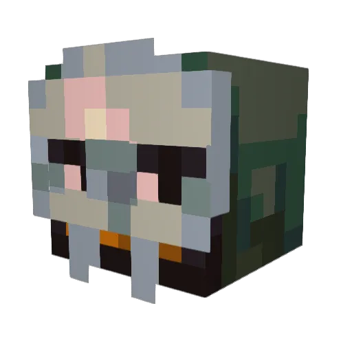 _JOSDI Minecraft avatar head, 3D render