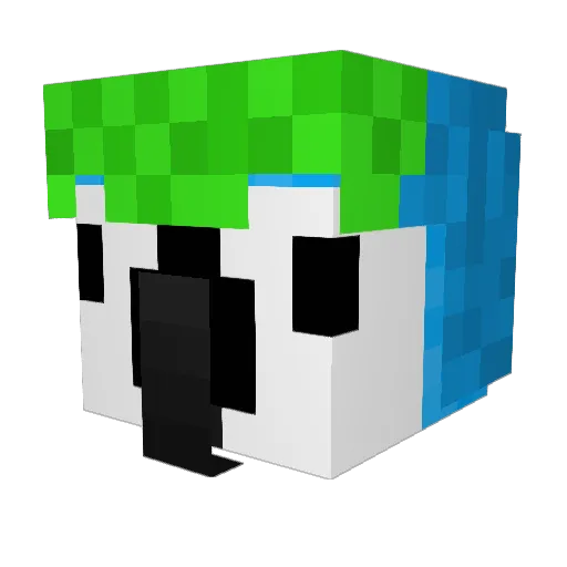 _JTee Minecraft avatar head, 3D render