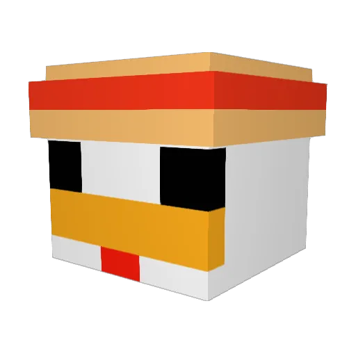 _JZeus_ Minecraft avatar head, 3D render
