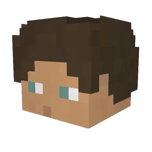_JackGG_ Minecraft avatar head, 3D render