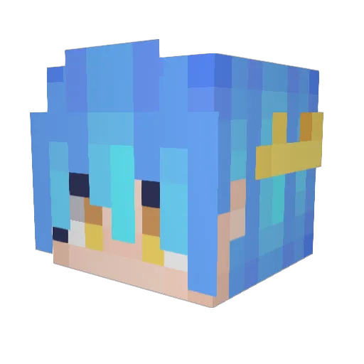 _Jaivee_ Minecraft avatar head, 3D render