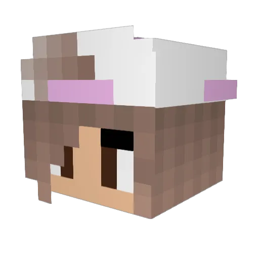 _Jana_000_ Minecraft avatar head, 3D render