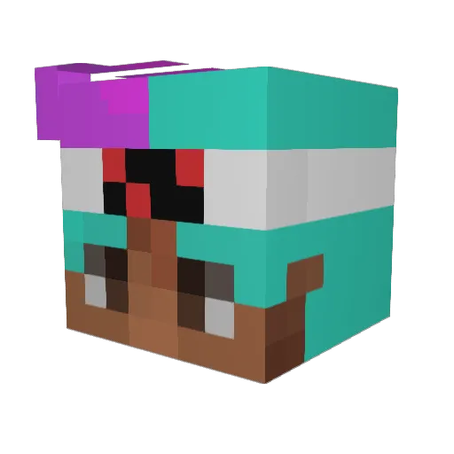 _JanekW2 Minecraft avatar head, 3D render