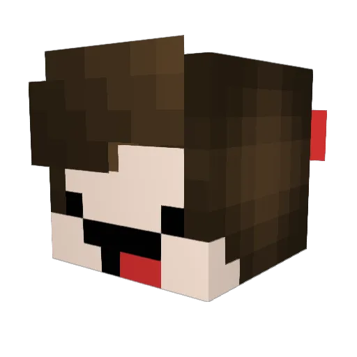 _Jaozin Minecraft avatar head, 3D render