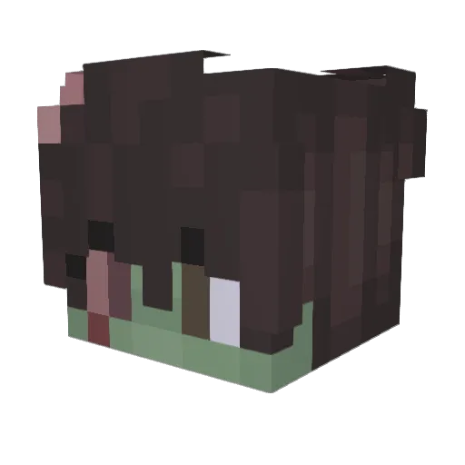 _JaviZ Minecraft avatar head, 3D render
