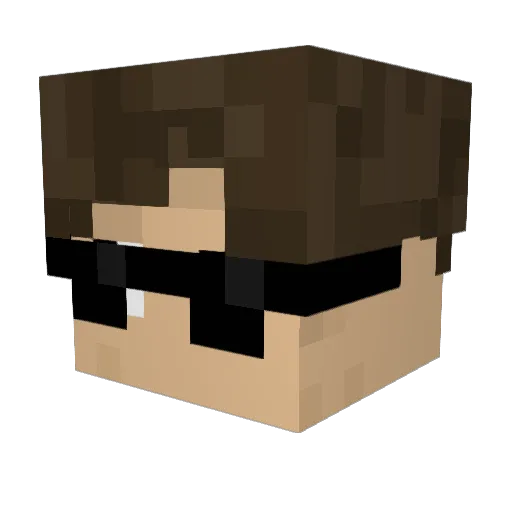 _Jaxed Minecraft avatar head, 3D render