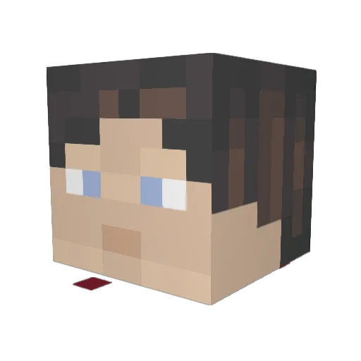 _Jeev Minecraft avatar head, 3D render