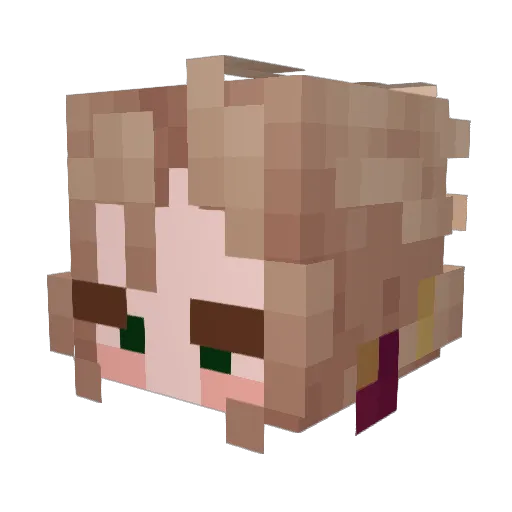 _Jeni_ Minecraft avatar head, 3D render