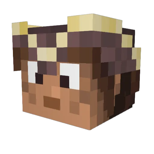 _Jermuh Minecraft avatar head, 3D render